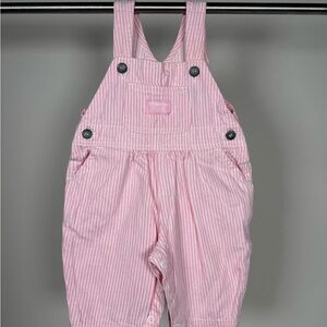 OshKosh B'gosh Pink Seersucker Overalls